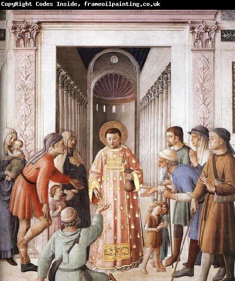 Fra Angelico St Lawrence Distributes Food to the Poor